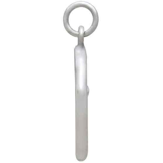 Sterling Silver Mushroom Wax Seal Charm 23x11mm