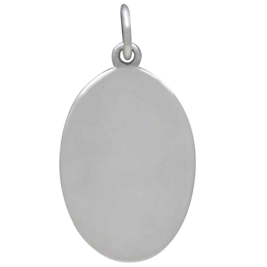 Silver Daffodil Charm - March Birthflower 25x13mm