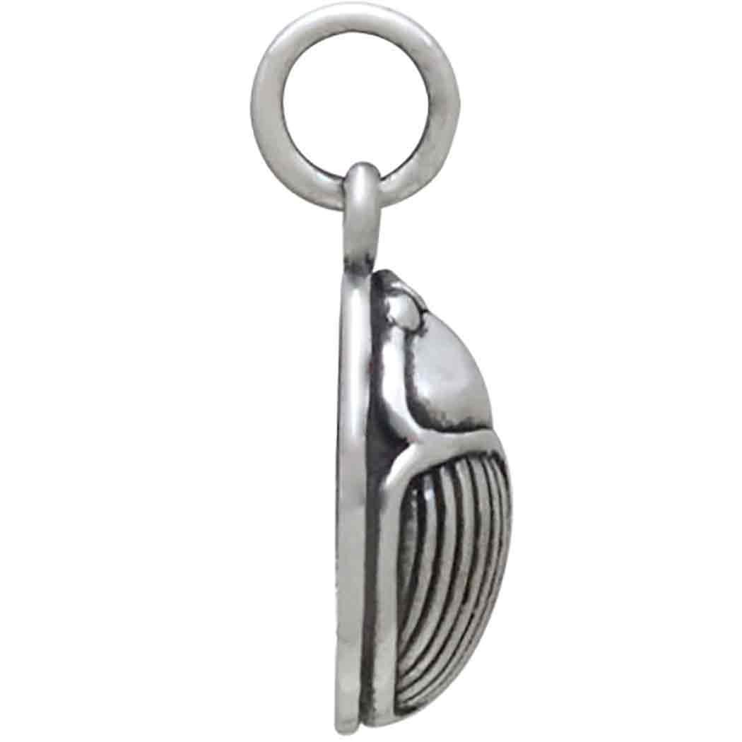 Sterling Silver Small Scarab Charm 18x9mm