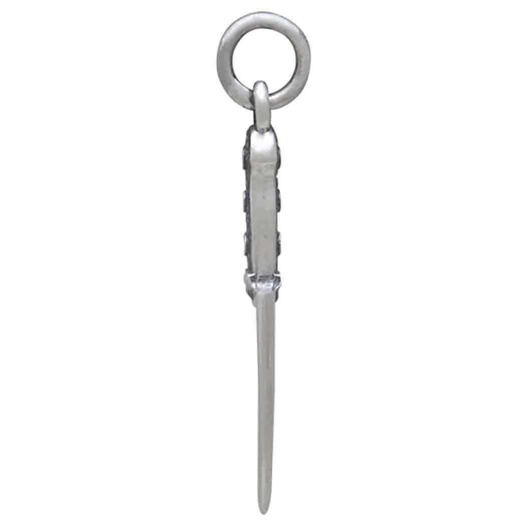 Sterling Silver Kitchen Knife Charm 24x4mm