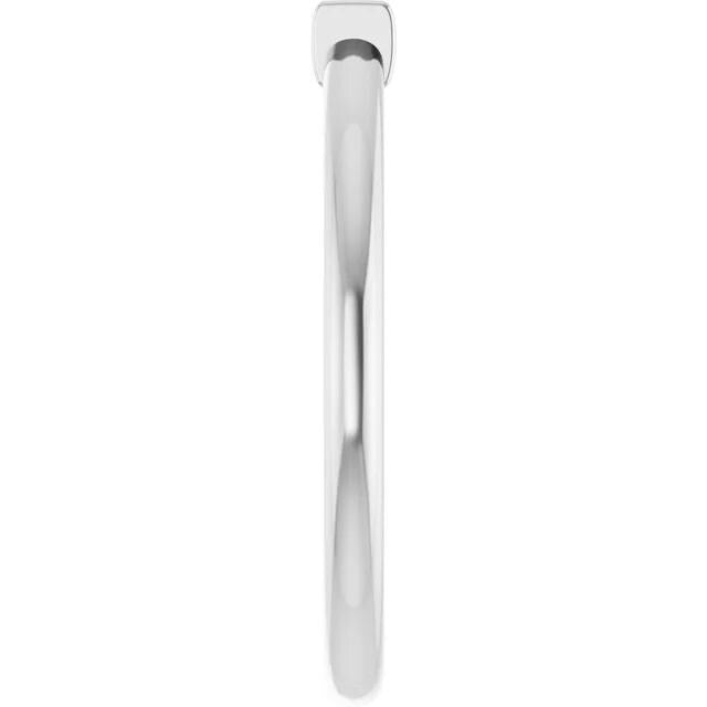 Straight Baguette Stackable Ring Mounting, 4x2mm Solitaire in Sterling Silver or 14k Gold