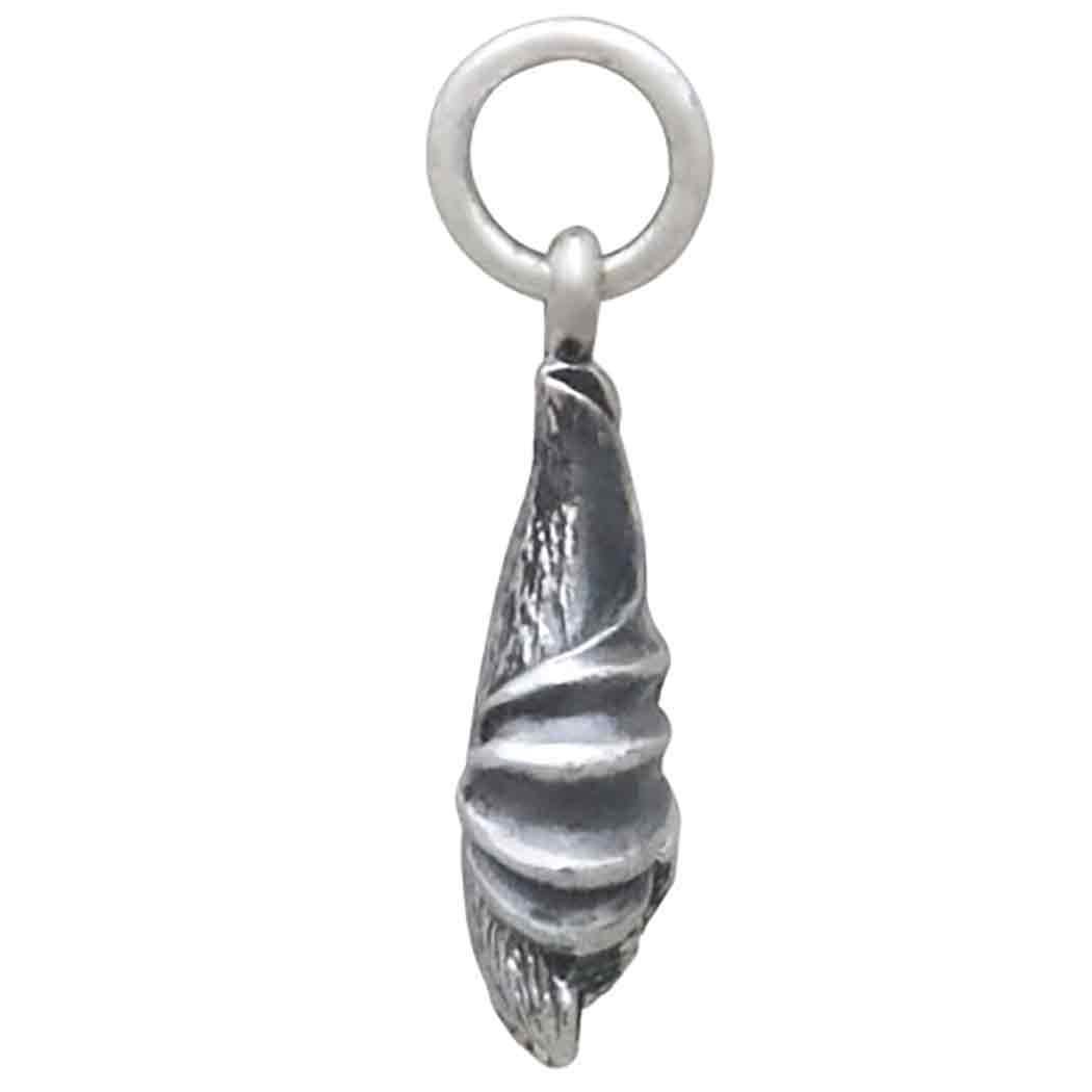 Sterling Silver Small Hanging Bat Charm 18x7mm