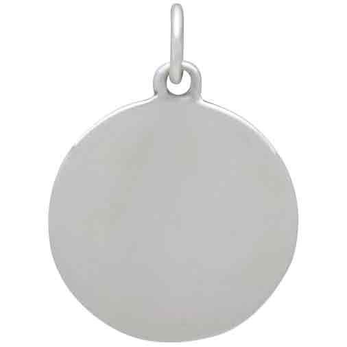 Silver Gazing Dog Charm with Bronze Star and Moon 21x15mm