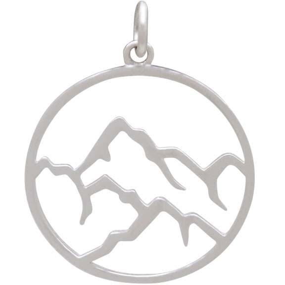 Sterling Silver Openwork Earth Element Charm 25x20mm