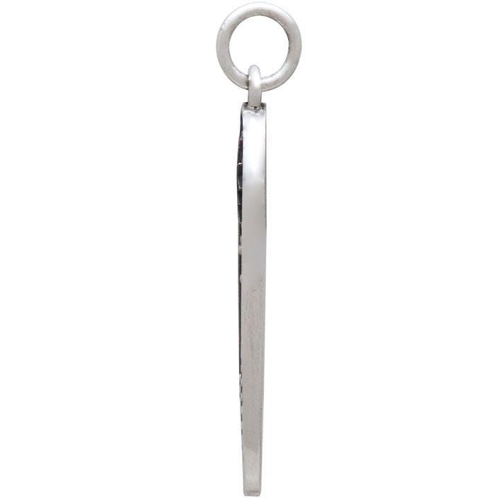 Sterling Silver Pine Tree Charm with Bronze Star 28x10mm