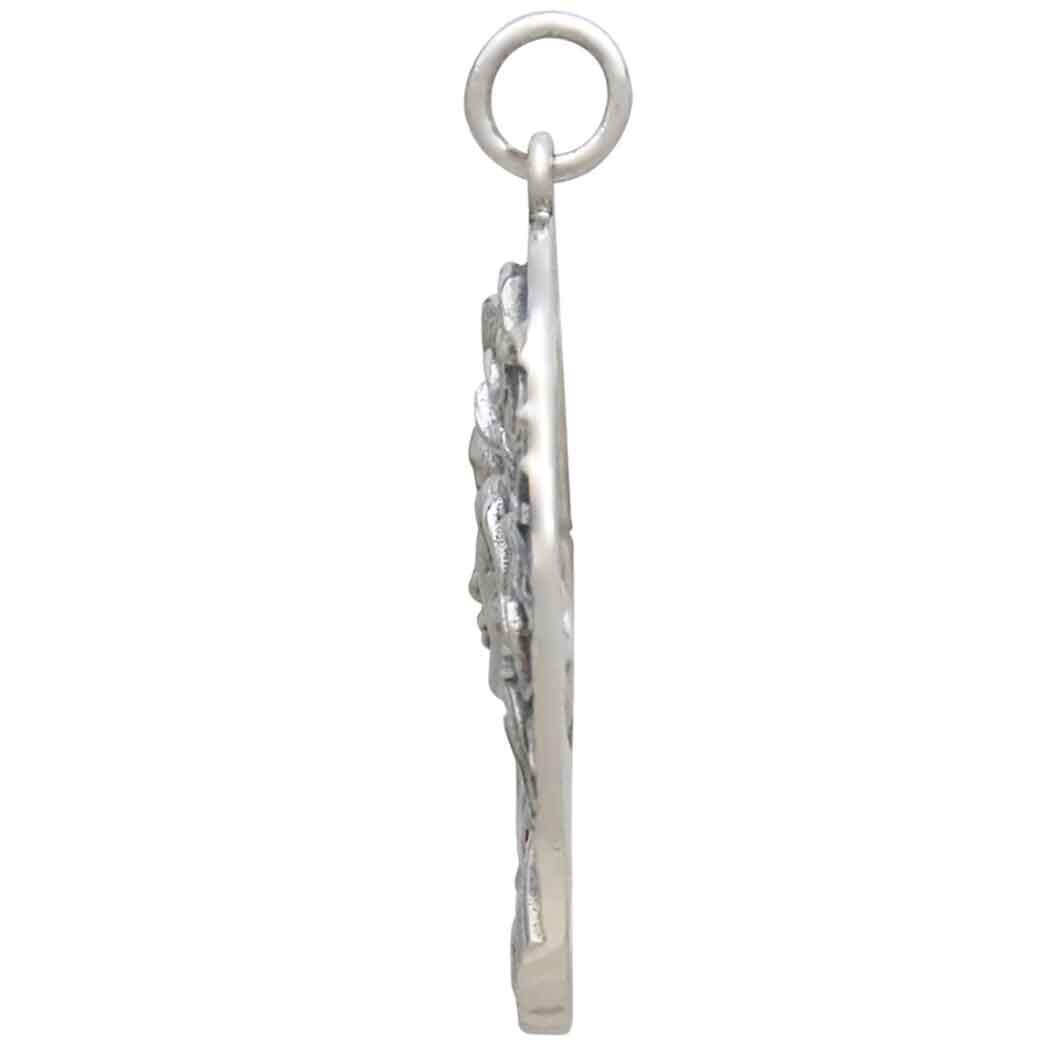 Sterling Silver Birth of Venus Portrait Pendant 30x25mm