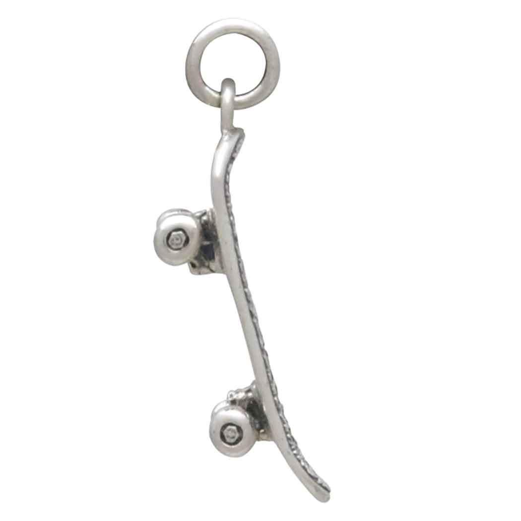 Sterling Silver Skateboard Charm 25x7mm