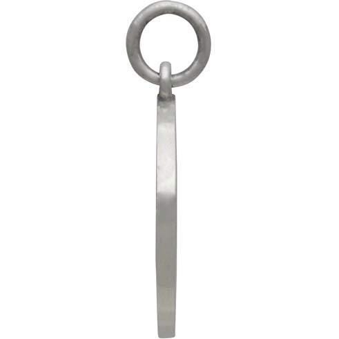 Sterling Silver Mountain Charm w Moon Phase Cutouts 20x14mm