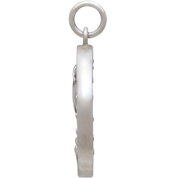 Sterling Silver Astrology Aquarius Pendant 24x18mm
