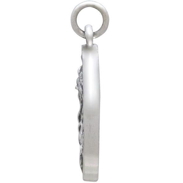 Sterling Silver Astrology Virgo Pendant 24x18mm