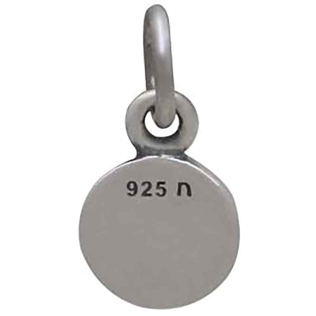 Sterling Silver Mini Sun Coin Charm 12x6mm