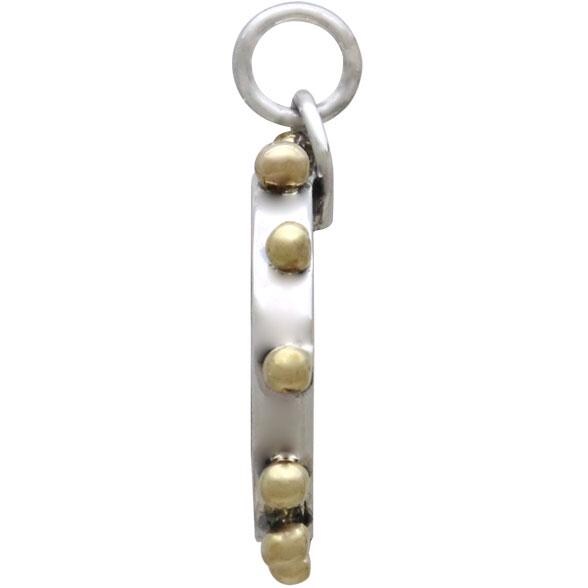 Sterling Silver Mirror Charm with Shadowbox Frame 24x19mm