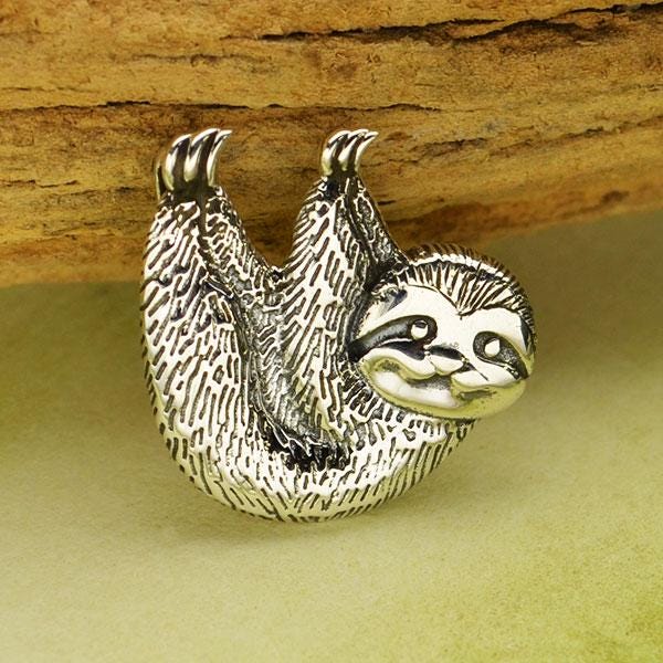 Sterling Silver Sloth Charm 15x15mm