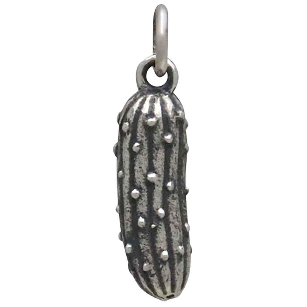 Sterling Silver Pickle Charm 19x5mm
