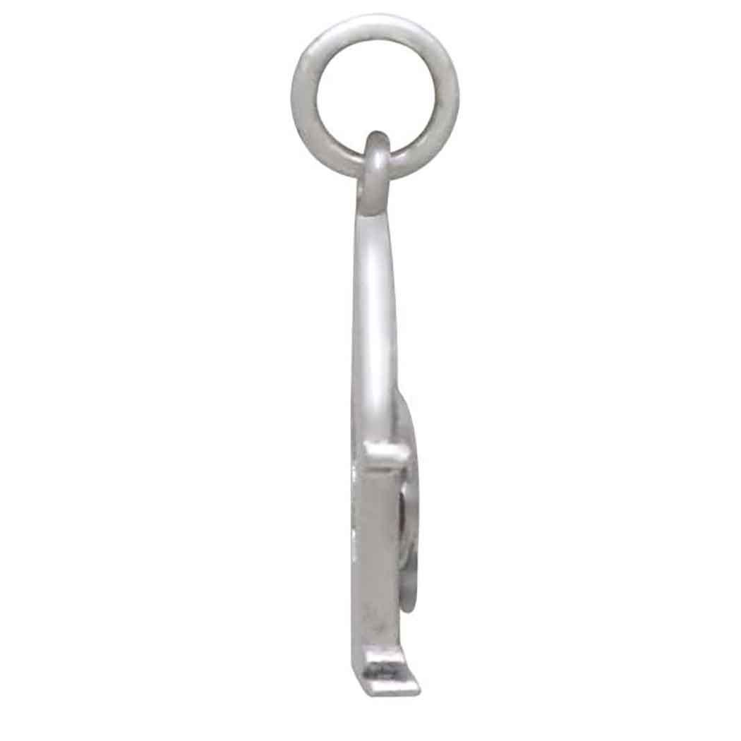 Sterling Silver Reliquary Skull Charm 21x13mm