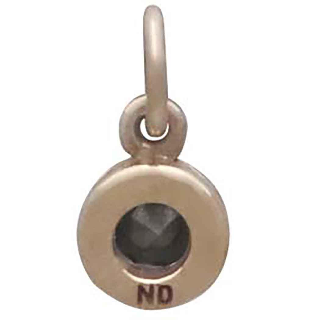 Bronze January Birthstone Charm 11x6mm