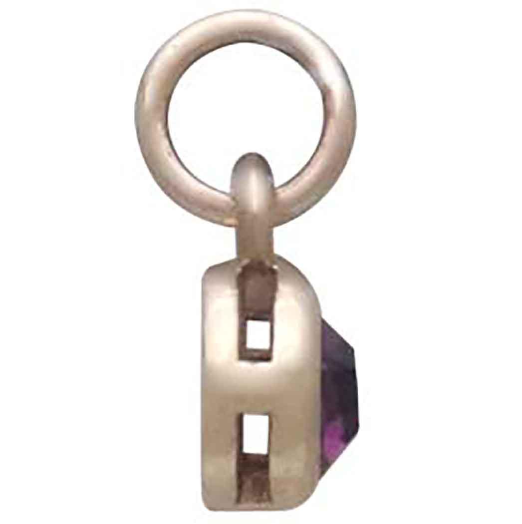 Bronze February Birthstone Charm 11x6mm