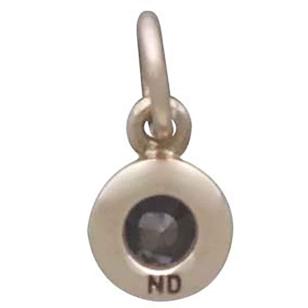 Bronze February Birthstone Charm 11x6mm