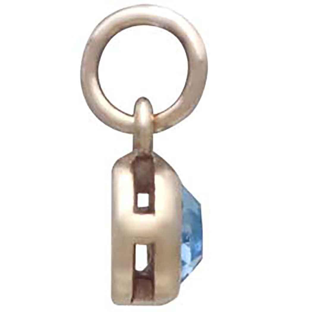 Bronze December Birthstone Charm 11x6mm