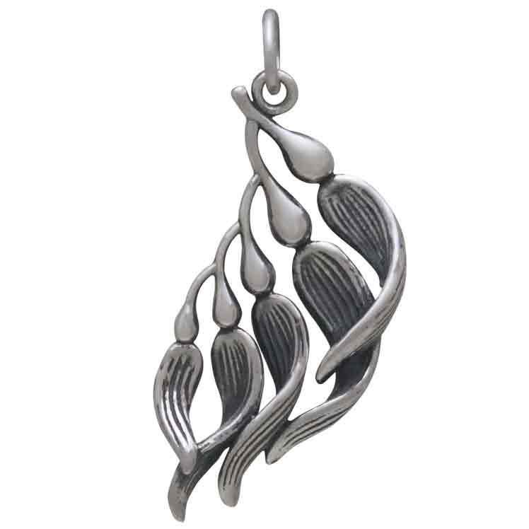 Sterling Silver Kelp Pendant 31x13mm