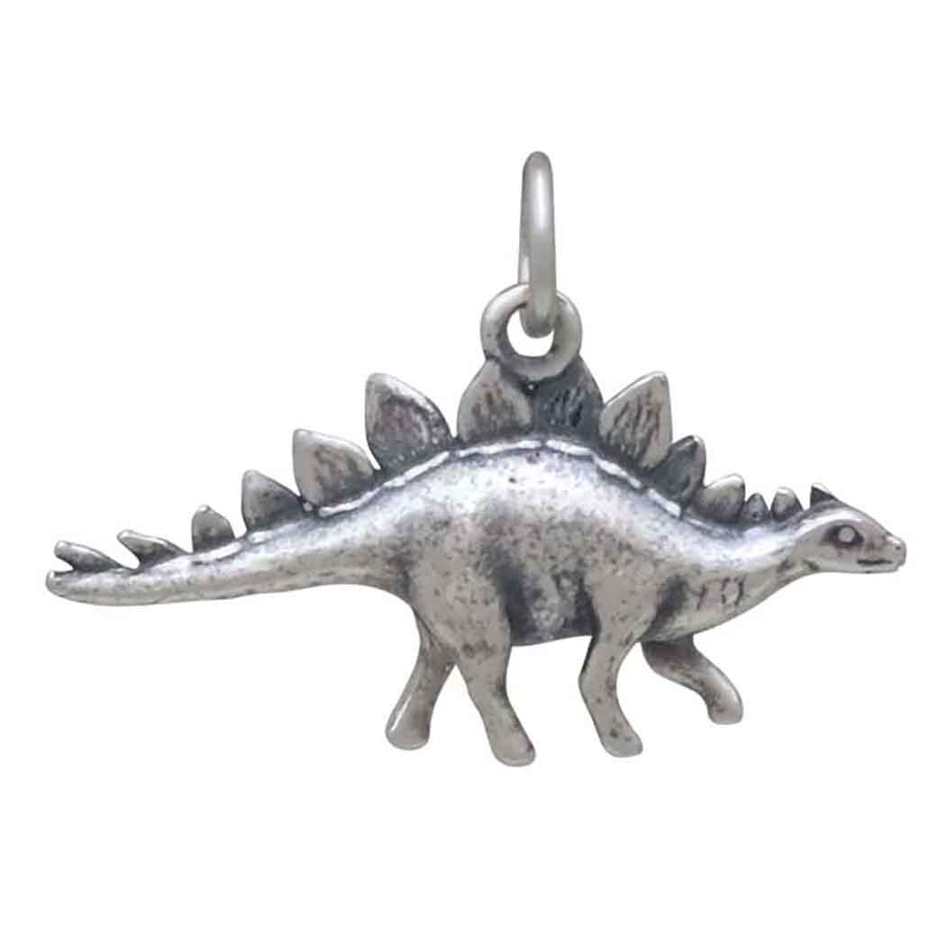 Sterling Silver Stegosaurus Dinosaur Charm 17x24mm