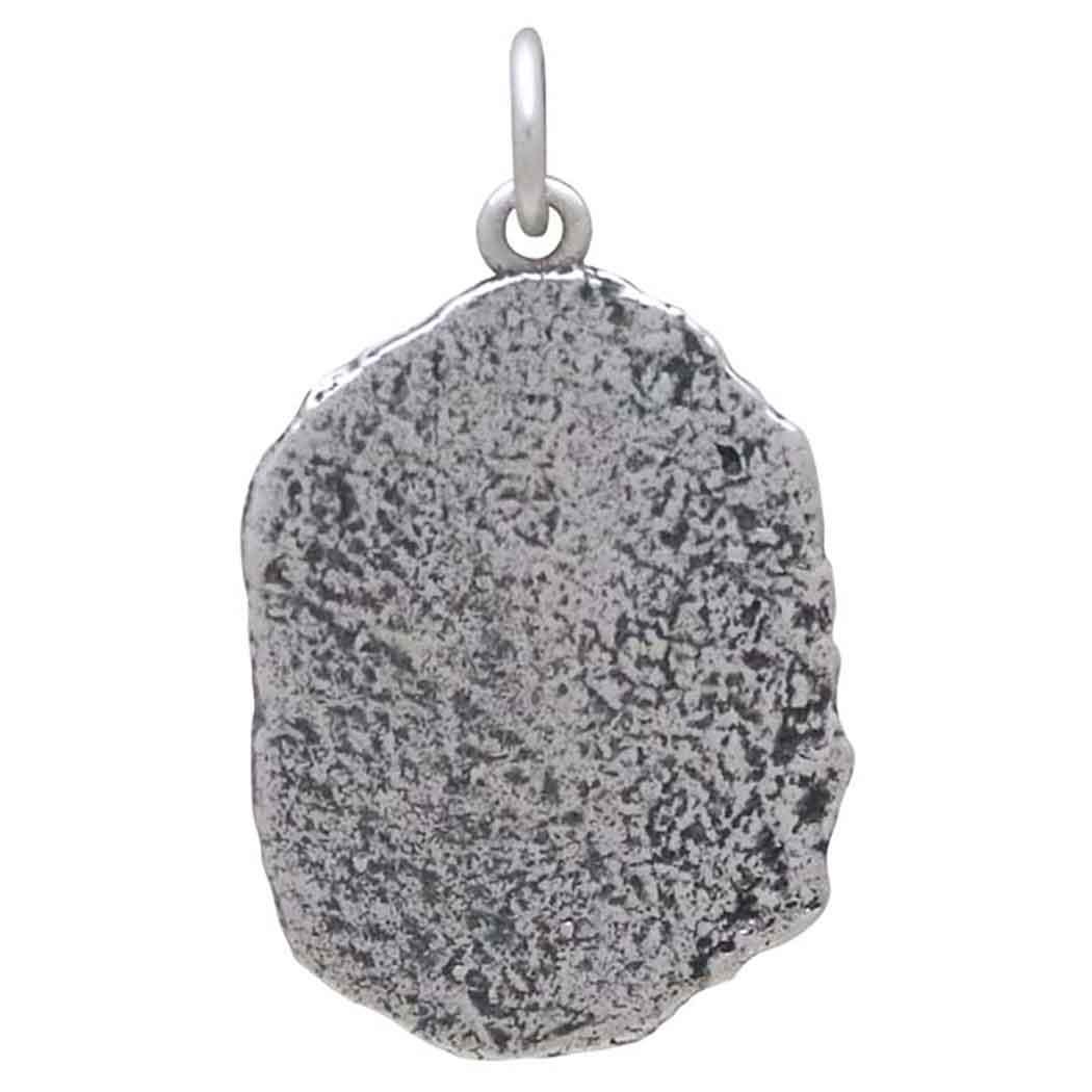 Sterling Silver Fern Fossil Pendant 26x15mm