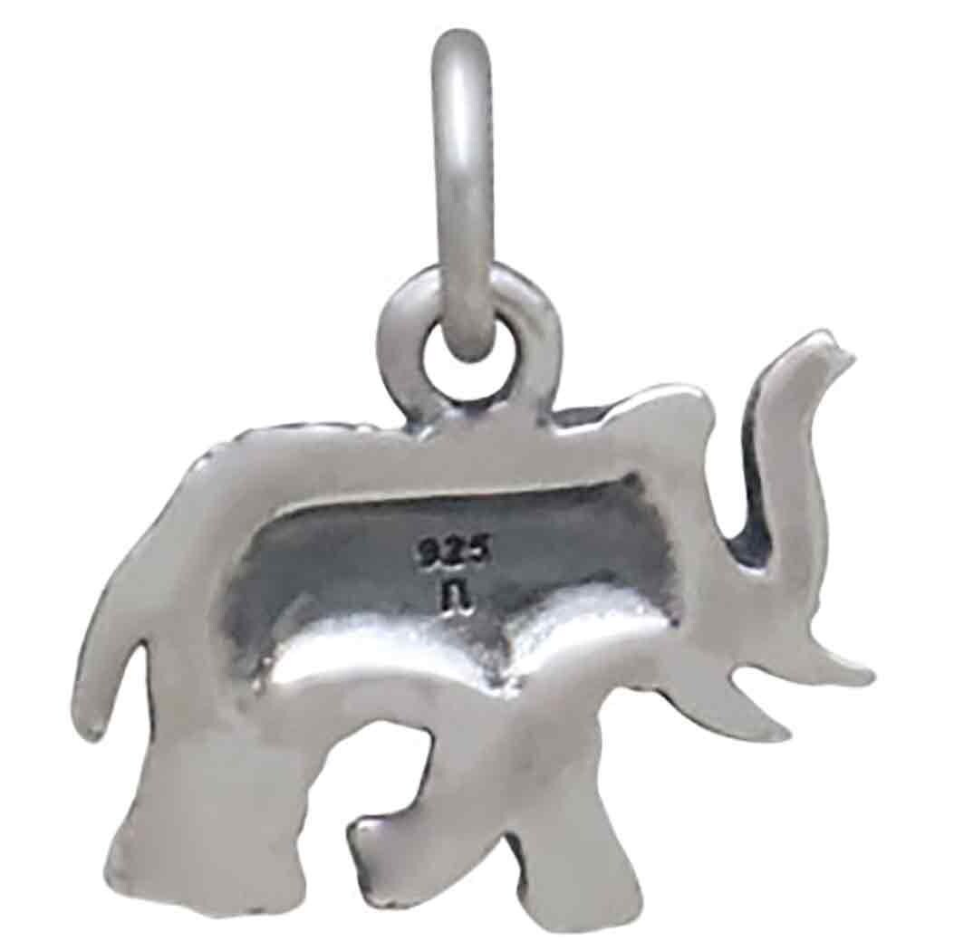 Sterling Silver Tiny Elephant Charm 14x12mm