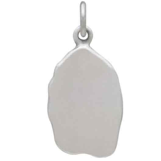 Sterling Silver Mushroom Wax Seal Charm 23x11mm