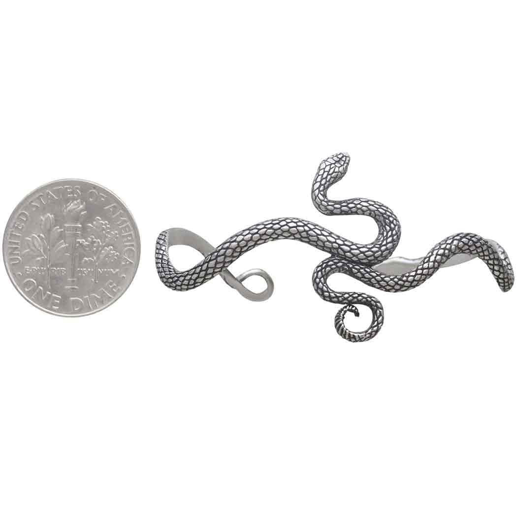 Sterling Silver Textured Snake Bracelet