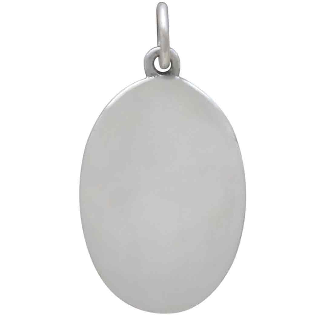 Silver Carnation Charm - January Birthflower 25x13mm