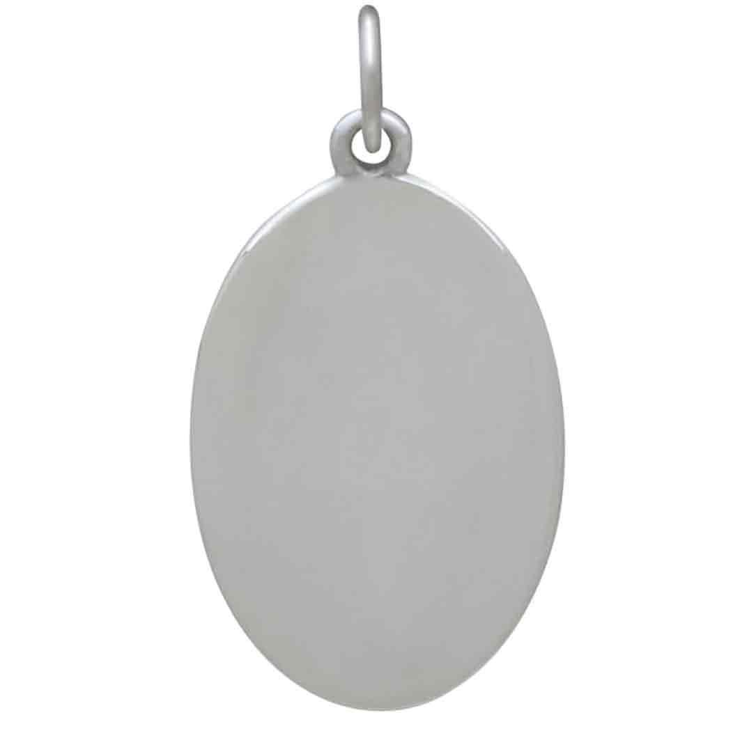 Silver Daisy Charm - April Birthflower 25x13mm