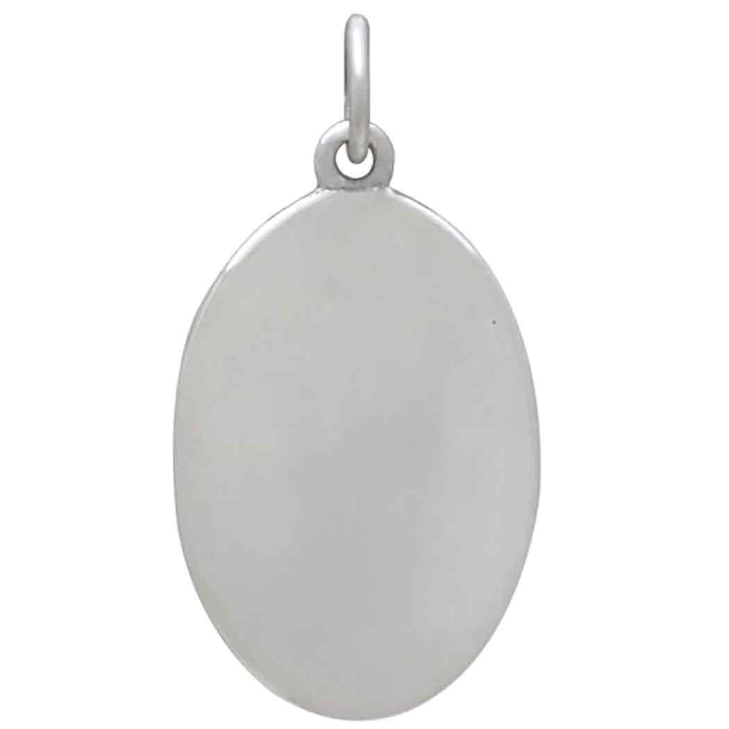 Silver Morning Glory Charm - September Birthflower 25x13mm