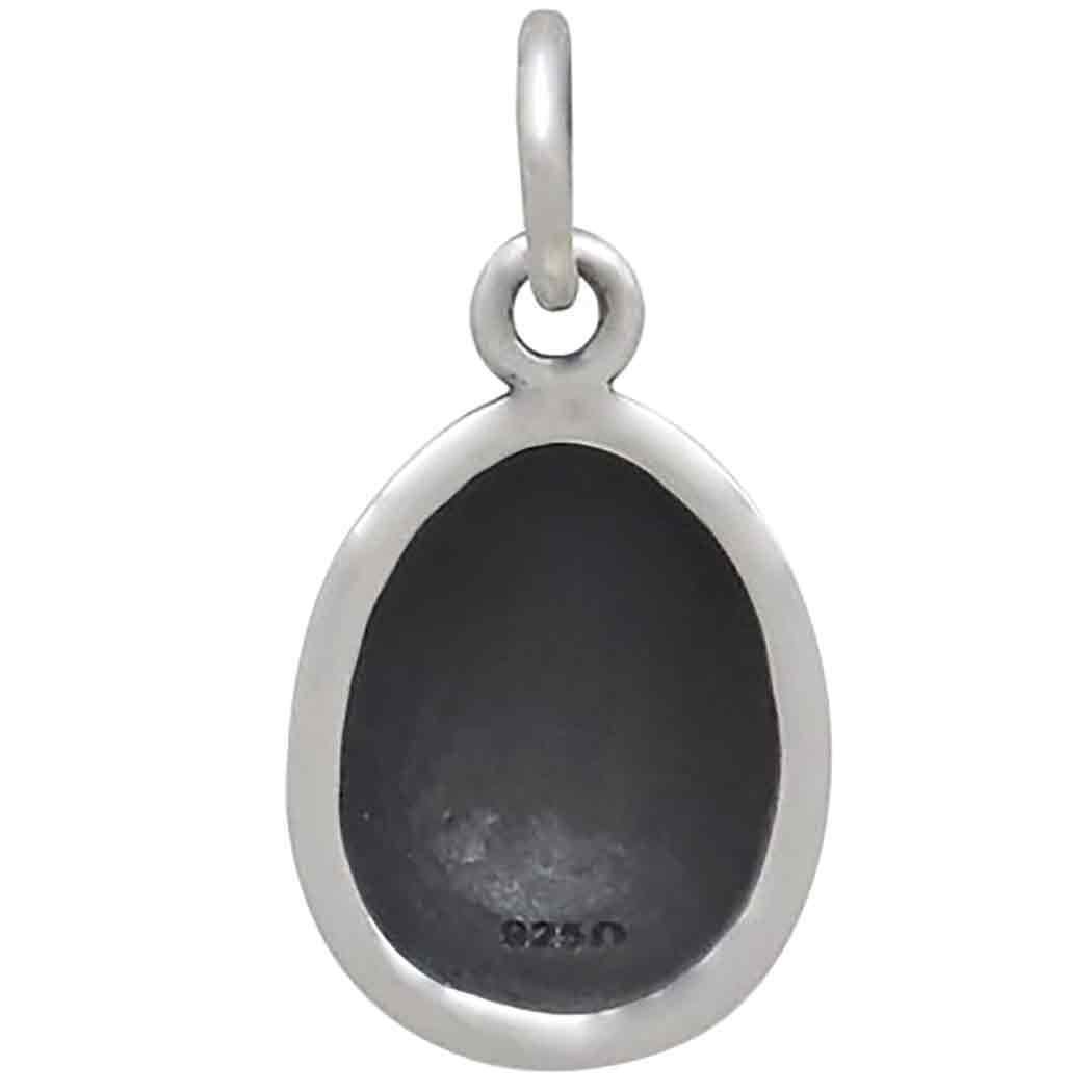 Sterling Silver Small Scarab Charm 18x9mm