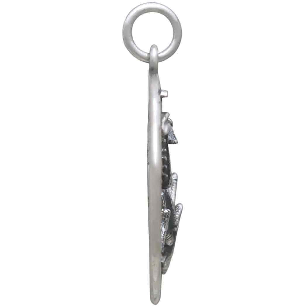 Sterling Silver Praying Mantis Pendant 26x20mm