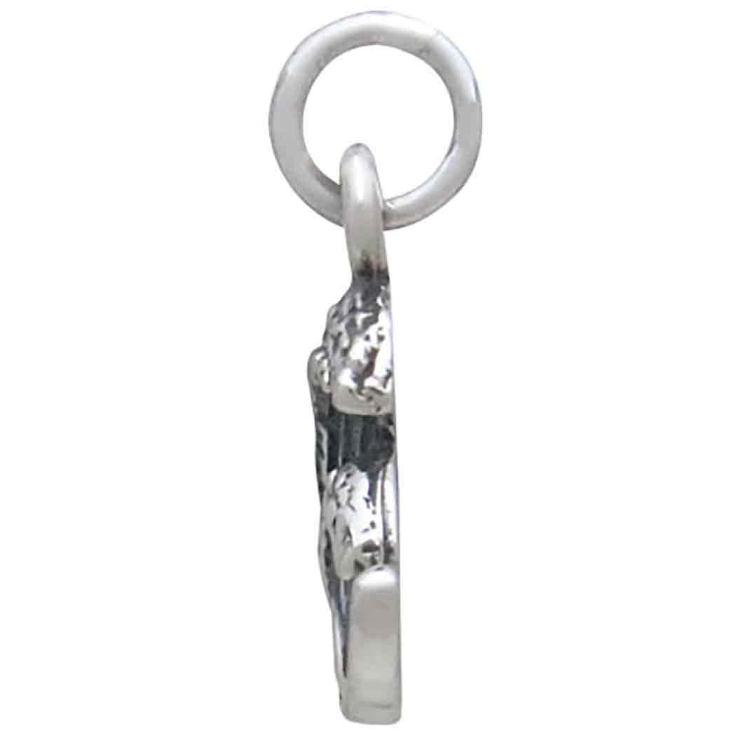 Sterling Silver Mini Dimensional Wave Charm 16x10mm