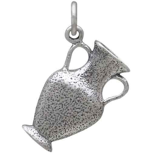 Sterling Silver Amphora Bottle Pendant 22x14mm