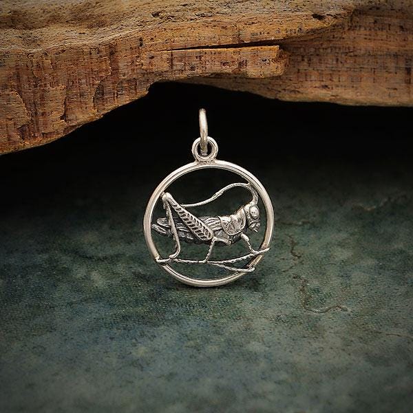Sterling Silver Lucky Cricket Charm 22x15mmSwallow Charm