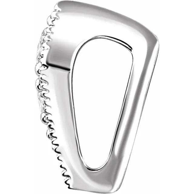 Natural .02ctw Diamond Tapered Bail in 14k Yellow or White Gold
