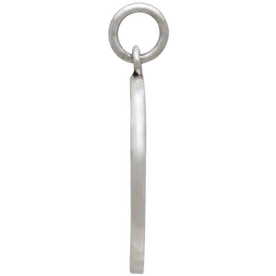 Sterling Silver Layered Canyon Charm with Bronze Sun 22x16mm