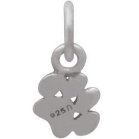 Sterling Silver Tiny Puffy Paw Charm 11x5mm
