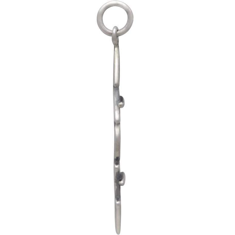Sterling Silver Stacked Elements Charm 32x6mm