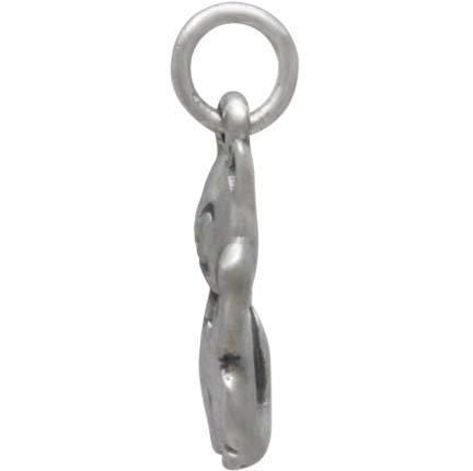 Sterling Silver Lucky Cat Charm -Maneki Neko Charm 18x8mm