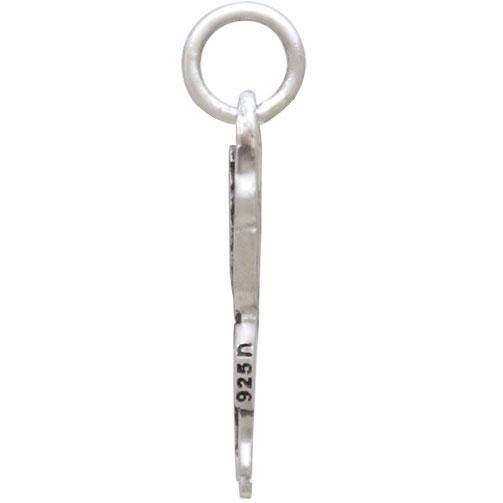 Sterling Silver Yorkie Dog Charm 20x10mm