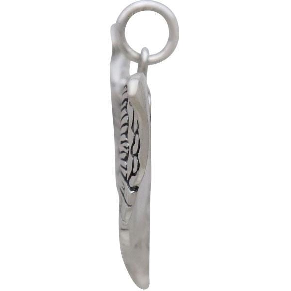Sterling Silver Deaths Head Moth Pendant 22x36mm