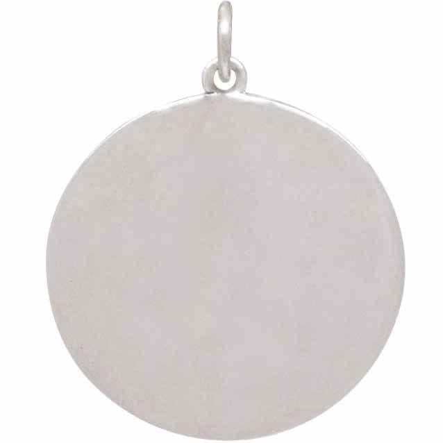 Sterling Silver Sun and Moon Mandala Pendant 28x22mm