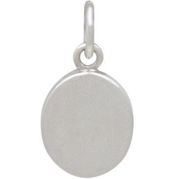 Sterling Silver Shadow Box Charm with Bronze Heart 16x8mm