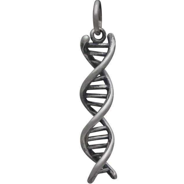 Sterling Silver DNA Charm 26x5mm