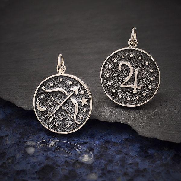 Sterling Silver Astrology Sagittarius Pendant