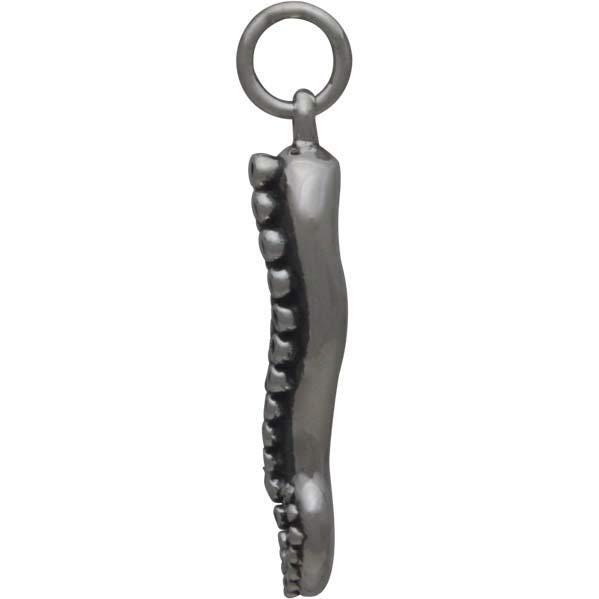 Sterling Silver Octopus Tentacle Charm 25x8mm