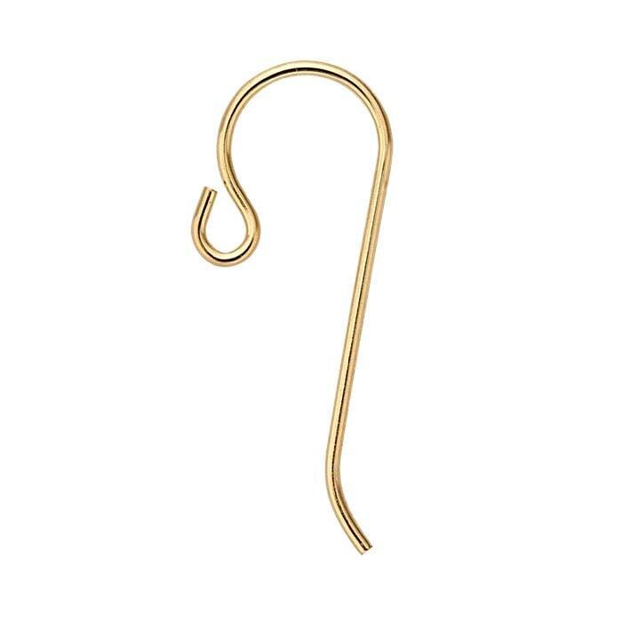 Ear Wire with Outside Loop in Sterling Silver, Gold Filled, or 14k Gold
